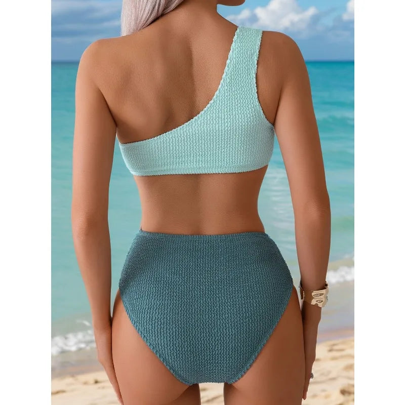 One-Piece Snake Pattern Swimwear