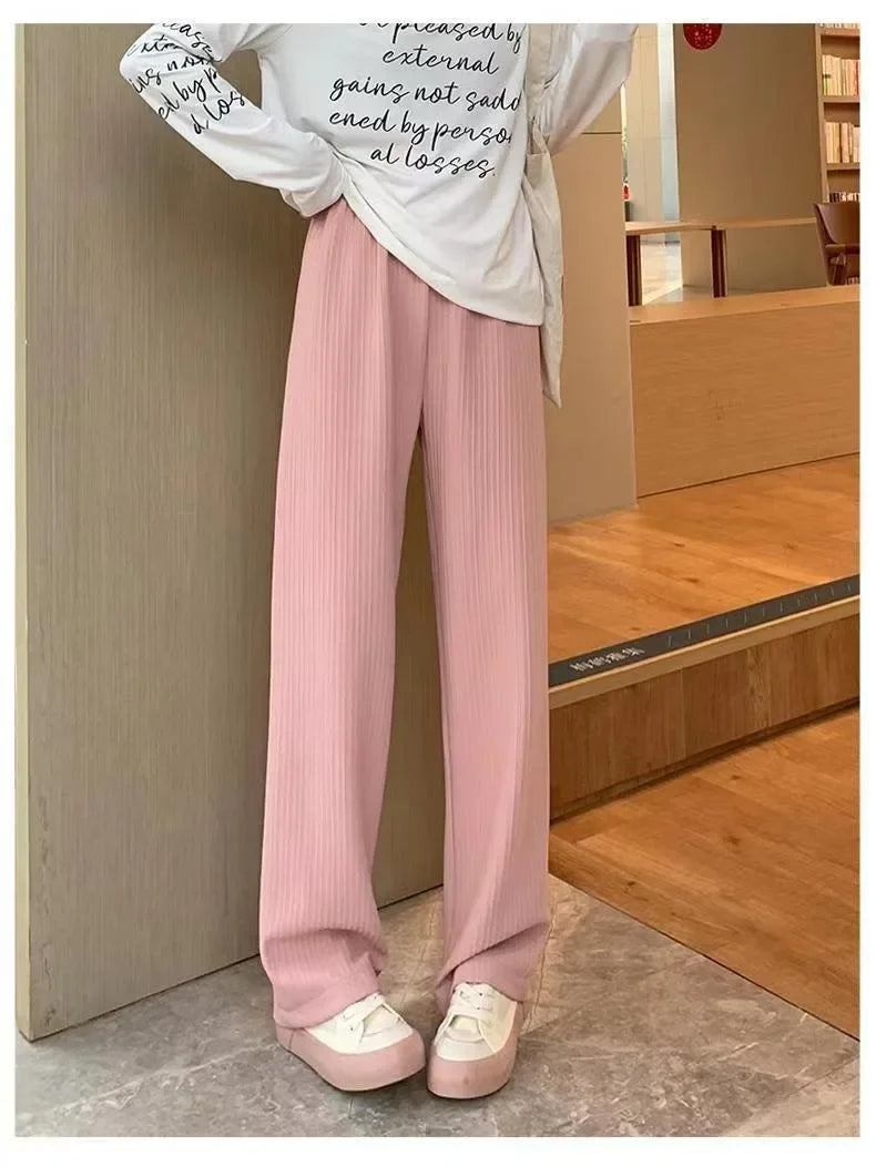Ice Silk Wide Leg Pants
