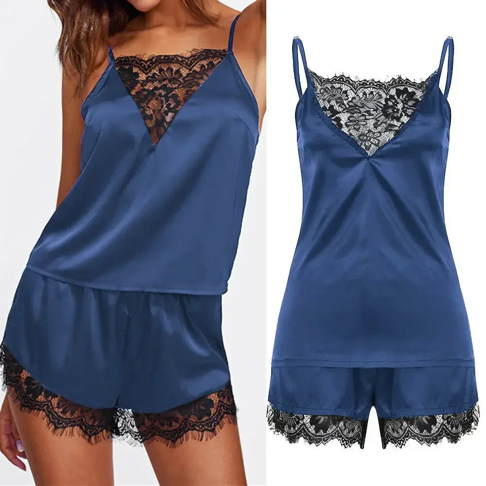 Ice Silk Pajama Sleepwear