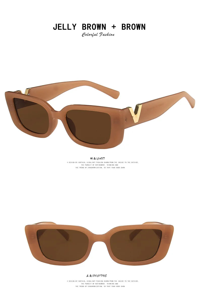 Retro Rectangle Sunglasses