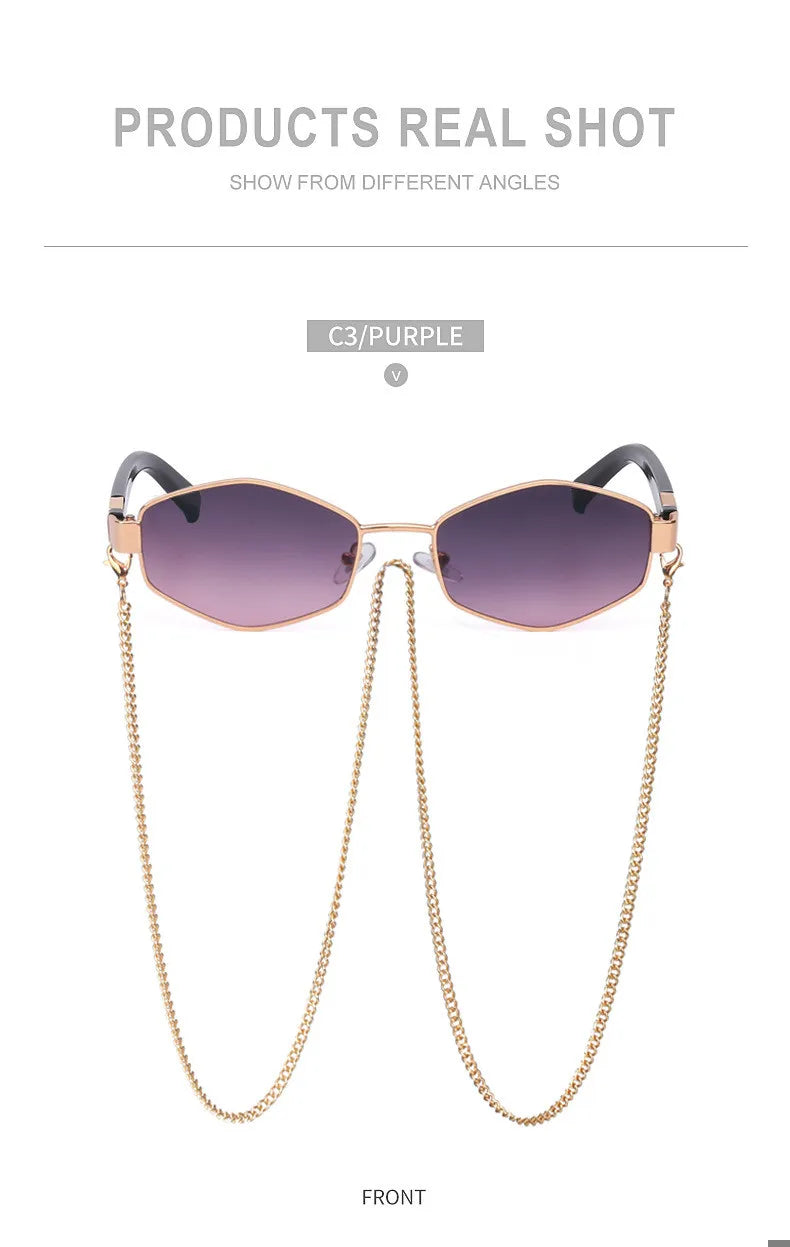 Retro Small Frame Hexagon Sunglasses