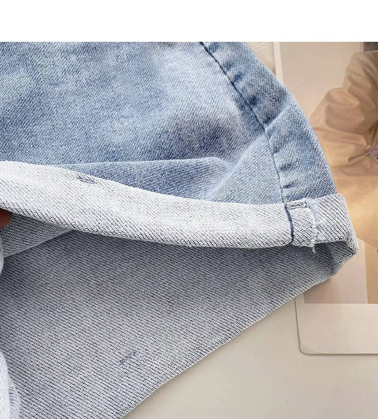 High Waist Wide Leg ort Jeans