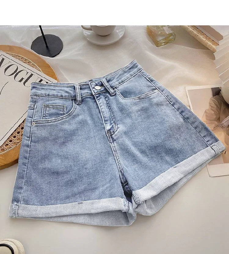 High Waist Wide Leg ort Jeans