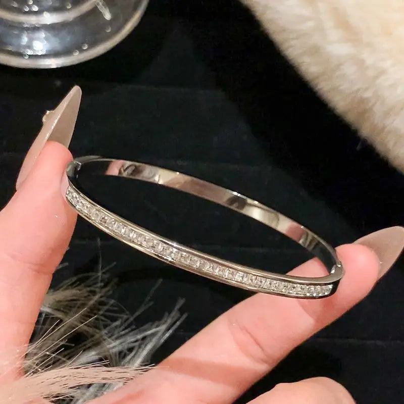 Titanium Steel Gold Silver Color Bangles
