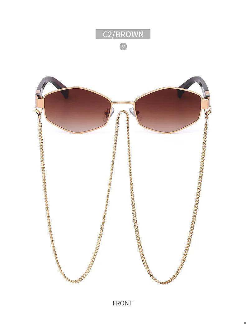 Retro Small Frame Hexagon Sunglasses