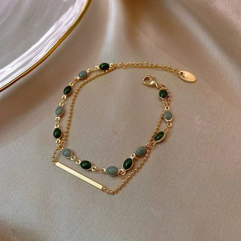 Exquisite Opal Tulip Zircon Bracelet