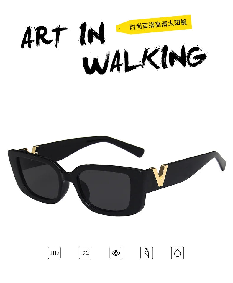 Retro Rectangle Sunglasses