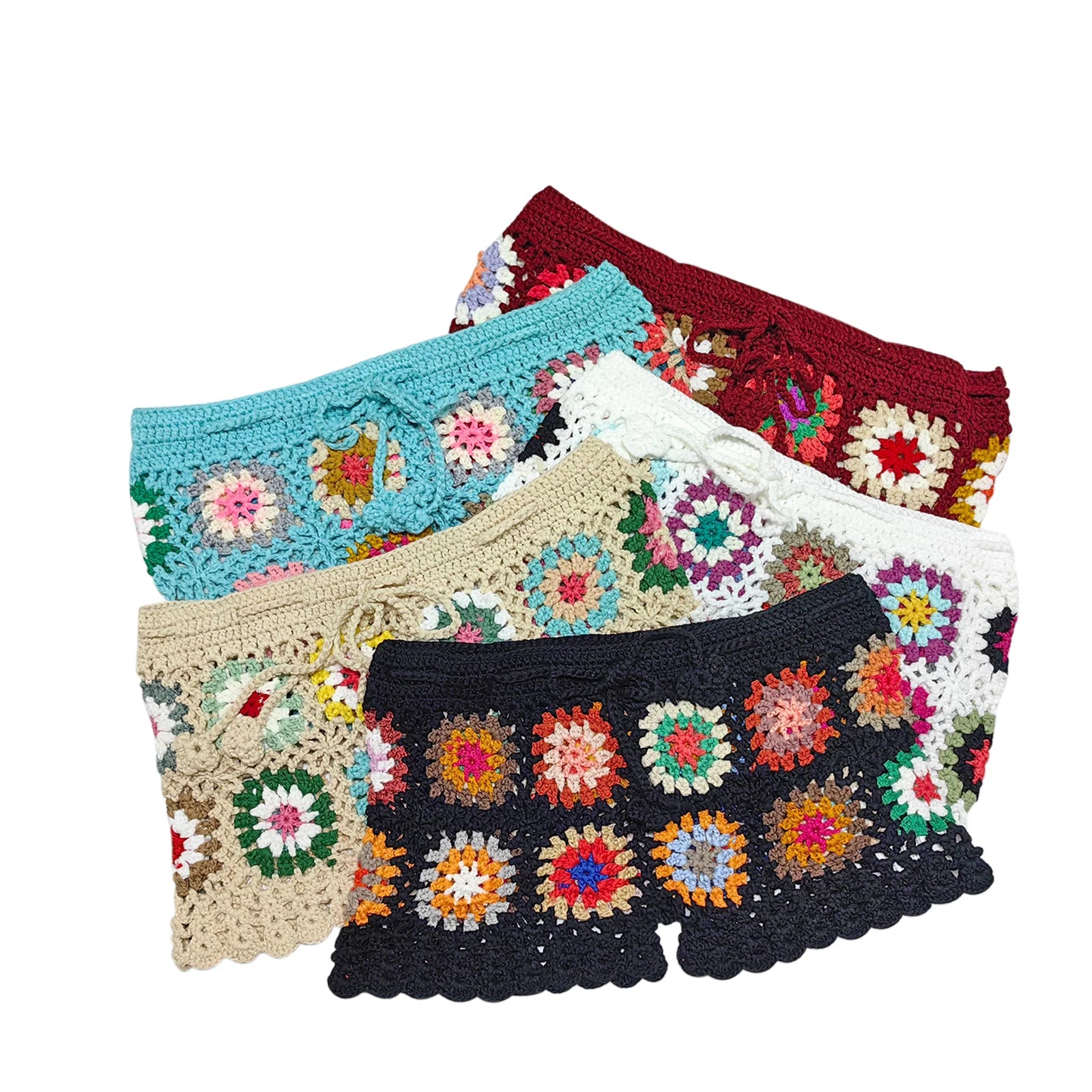 Women Knit Crochet Beach Shorts