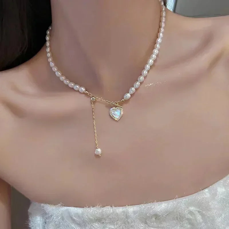 Gold Color Stainless Steel Water Drop Tassel Pendant