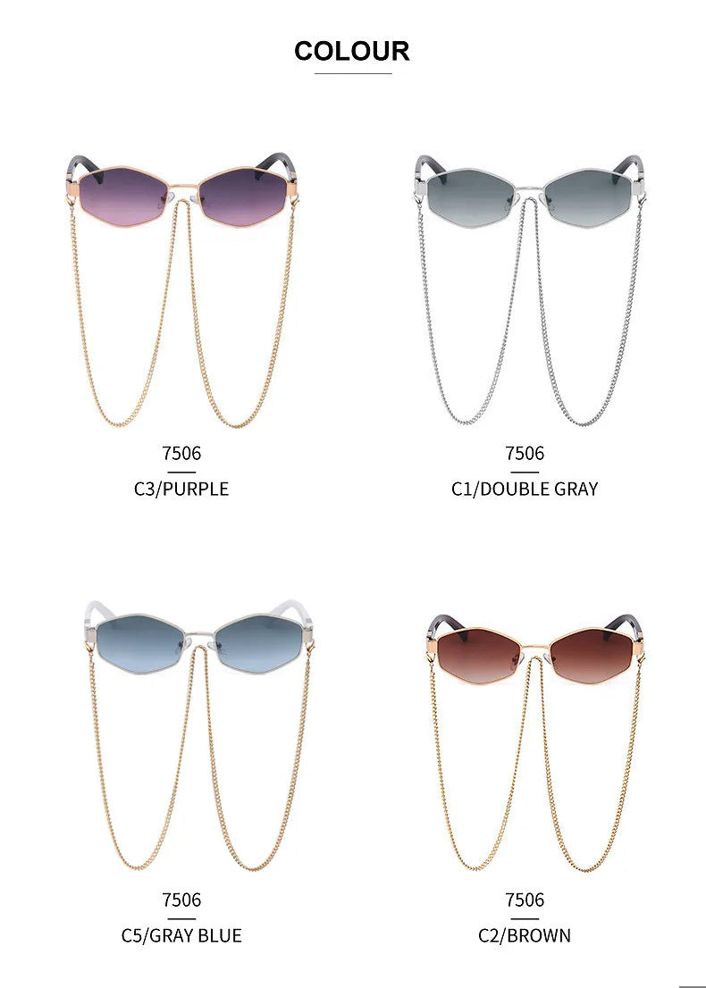 Retro Small Frame Hexagon Sunglasses