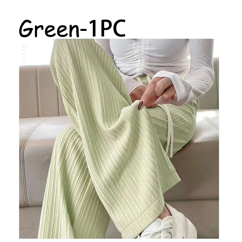 Ice Silk Wide Leg Pants