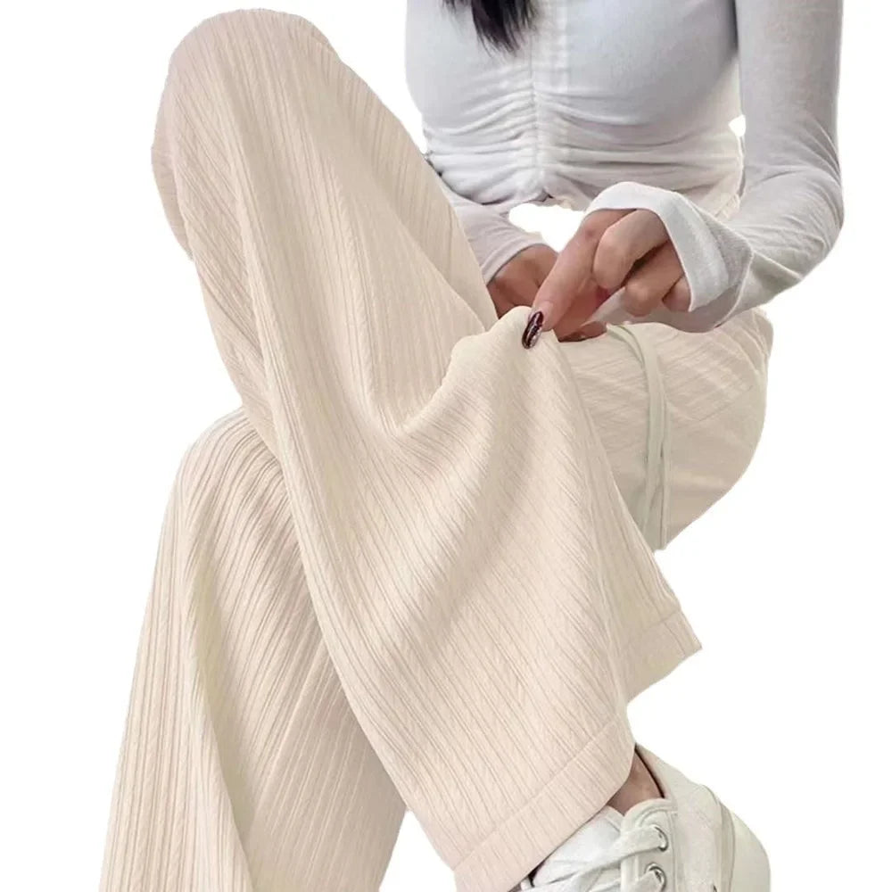 Ice Silk Wide Leg Pants