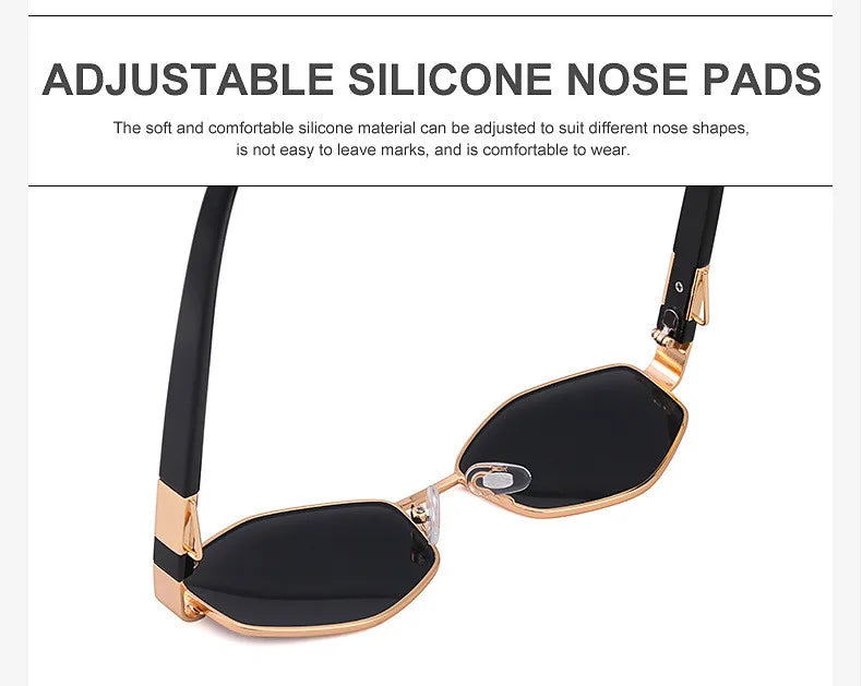 Retro Small Frame Hexagon Sunglasses