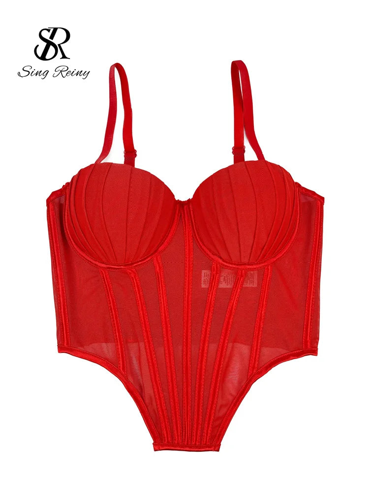 Solid Corset Lingerie Top