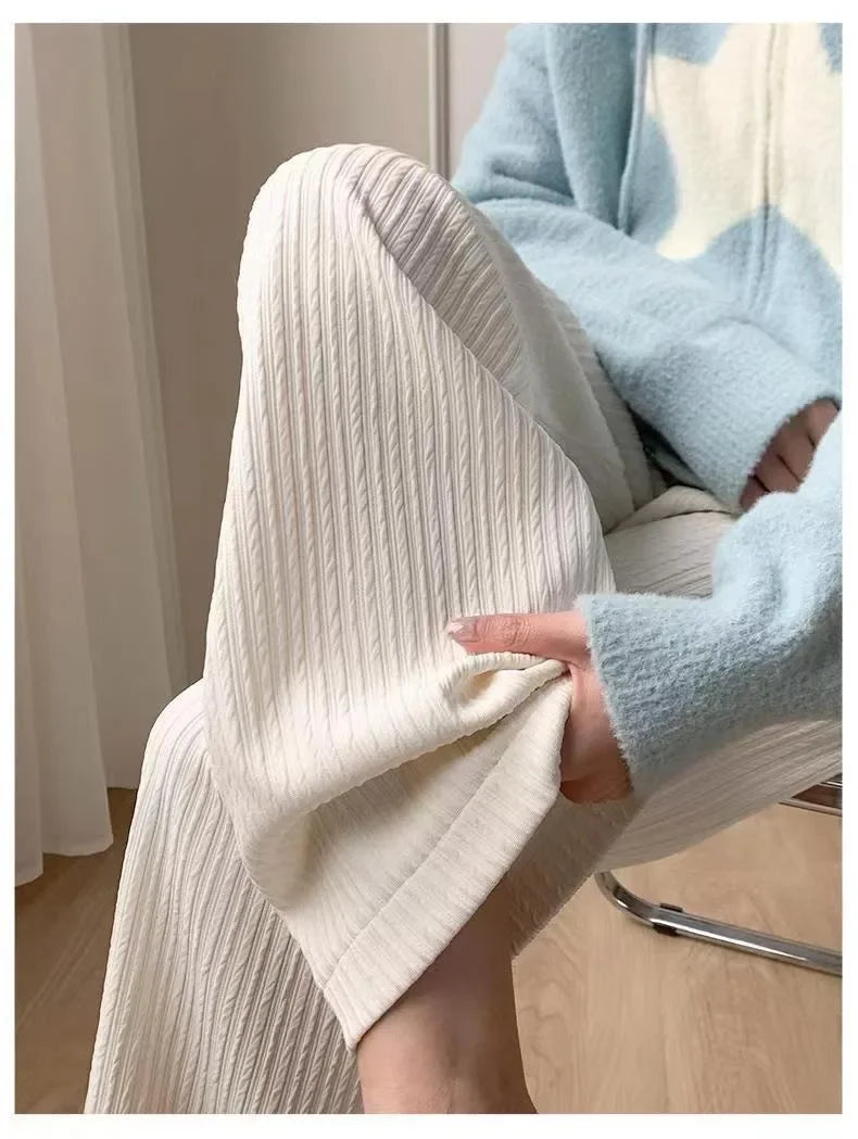 Ice Silk Wide Leg Pants