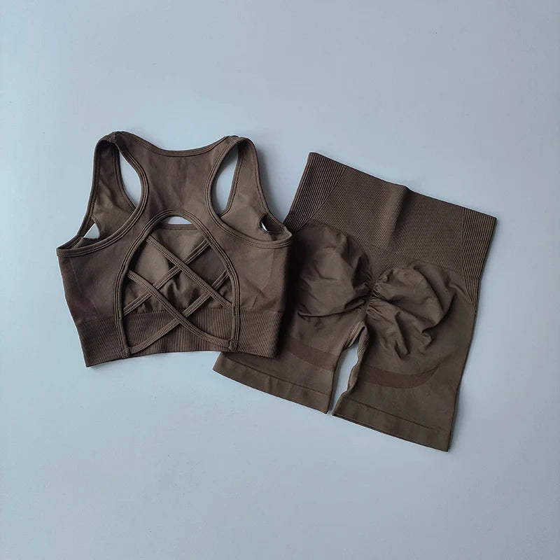 2 PCS Women's Seamless Yoga Set