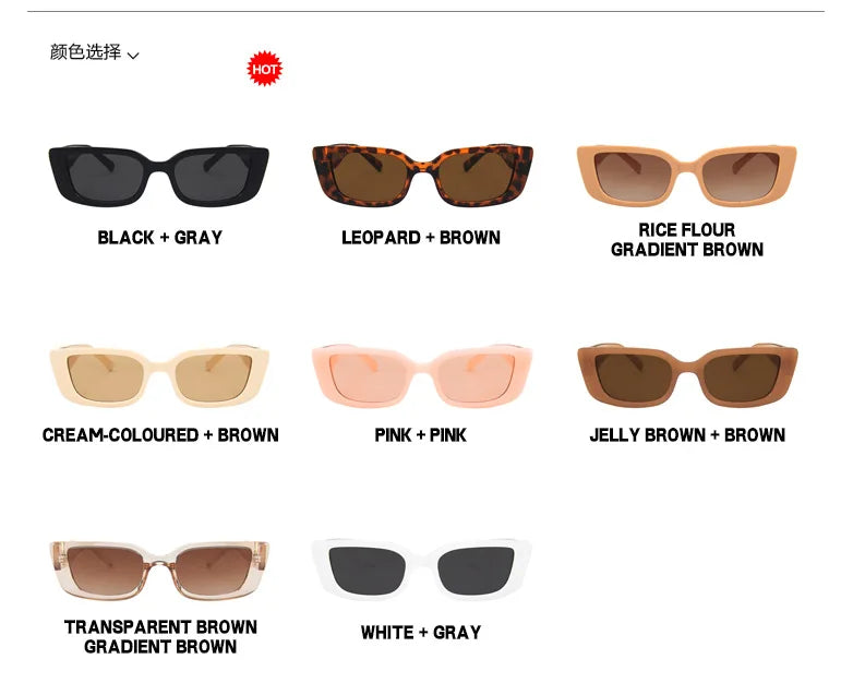 Retro Rectangle Sunglasses