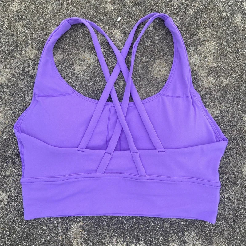 Solid Color Fitness Sport Bra