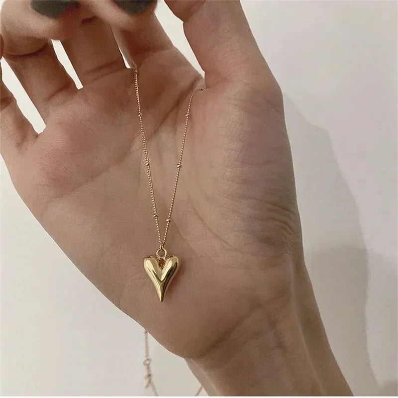 Gold Color Stainless Steel Water Drop Tassel Pendant